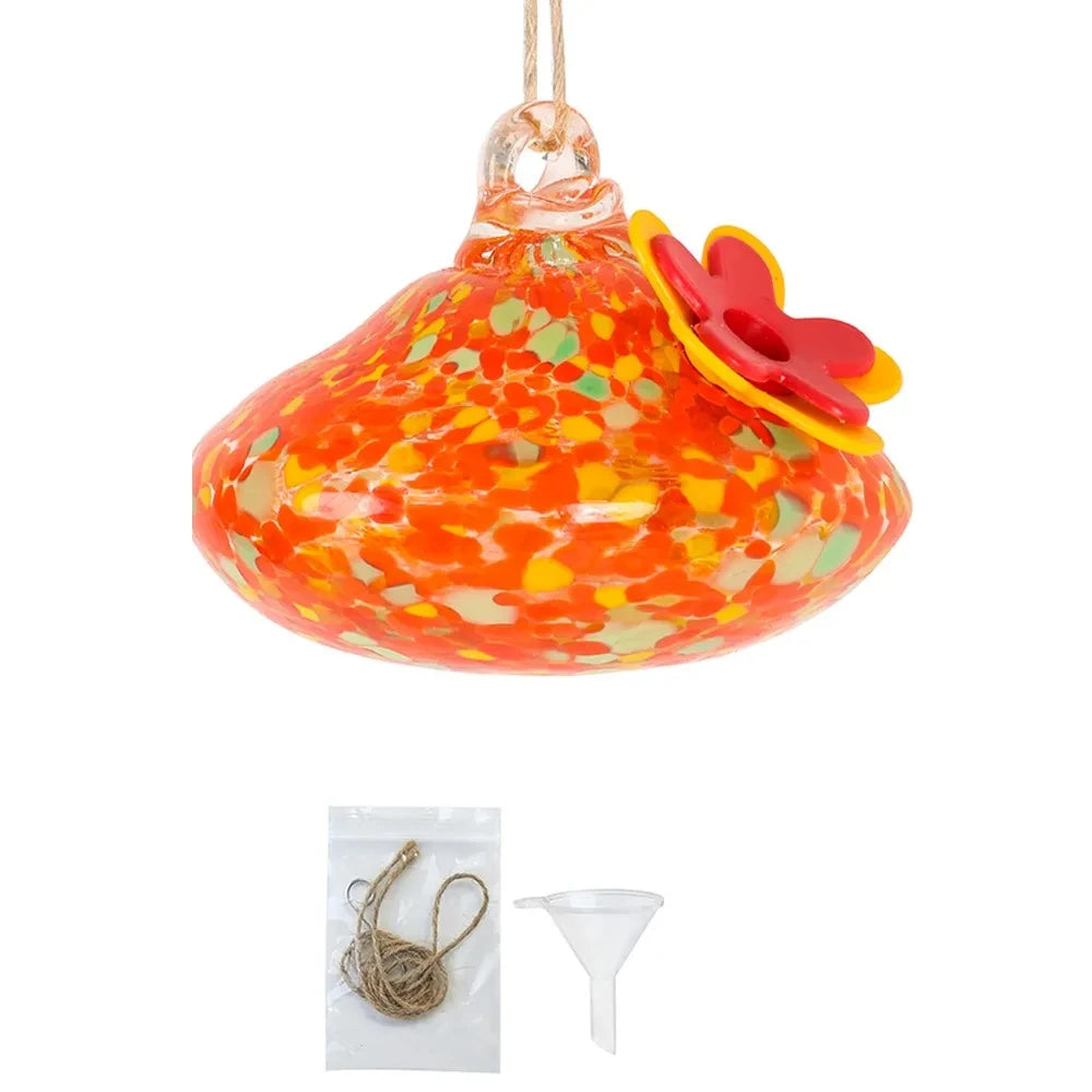 Glass Droplet Hummingbird Feeder