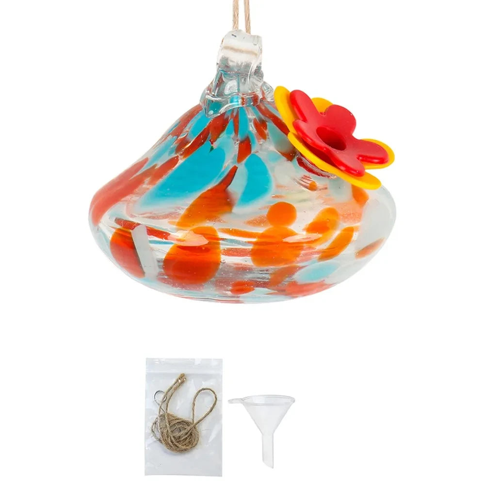 Glass Droplet Hummingbird Feeder