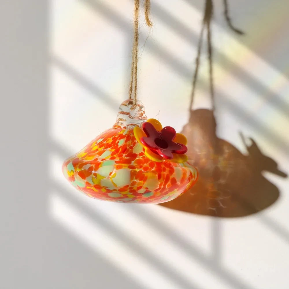 Glass Droplet Hummingbird Feeder